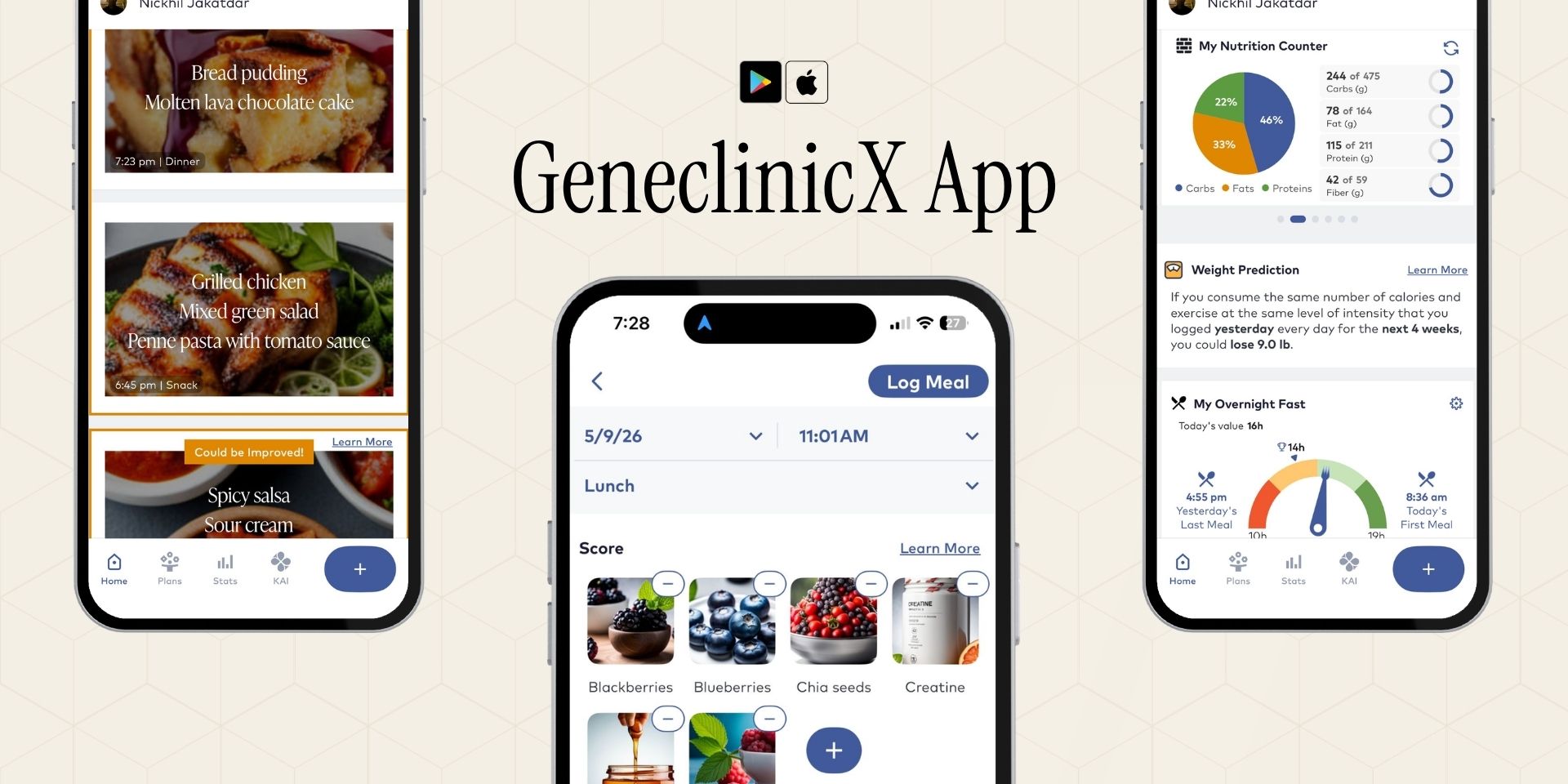 GeneClinicX — meal logging